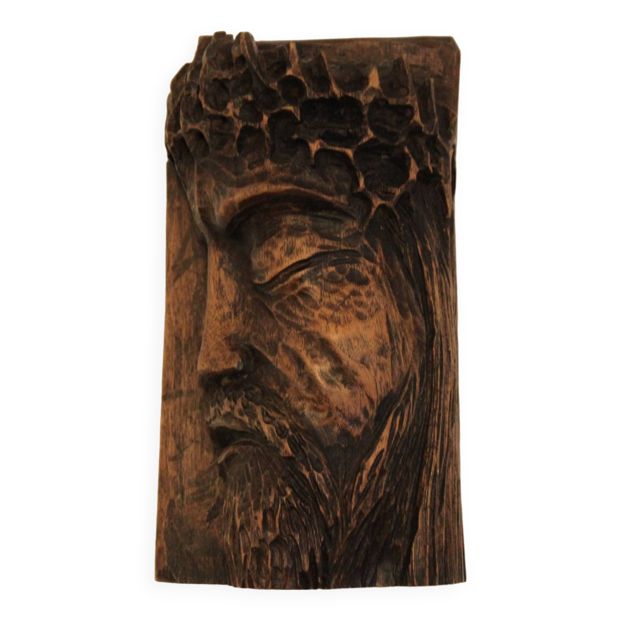 Head wood sculpture
