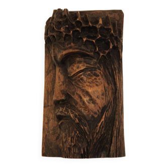 Head wood sculpture