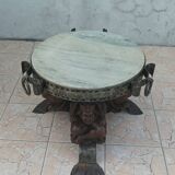 Jean-maurice rothschild (1902-1999) wrought iron and marble coffee table