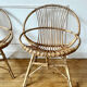 Pair of vintage rattan armchairs