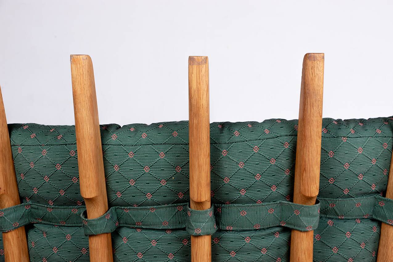 Grand French armchair in solid oak, Guillerme and Chambron Your House