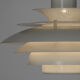 Pendant light with white powder coating from "Superlight", Denmark 1970s