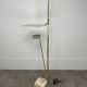 70s design floor lamp, brass and travertine, Hollywood Regency