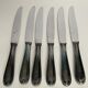 6 silver metal table knives