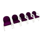 Set of 5 Postmodern Dining Chairs by Arco, 1980s