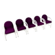 Ensemble de 5 chaises de salle à manger postmodernes par Arco, 1980