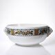 Large salad bowl HB Choisy-le-Roi polychrome ironstone "Elisabeth" early 20th century