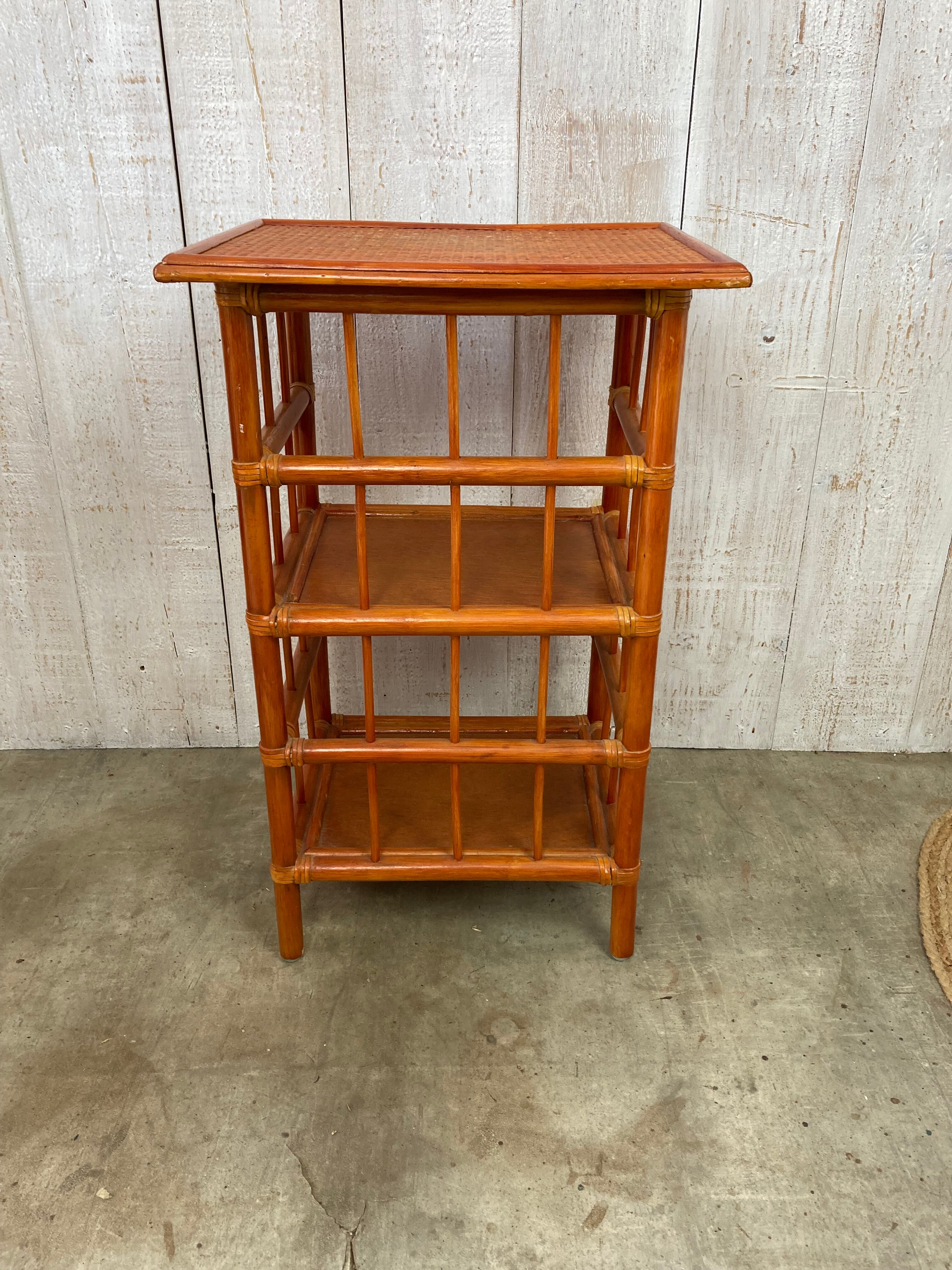 Rattan shelf