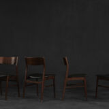 Vintage Mid-Century Scandinavian Modern Dining Chairs in Beech and Rosewood, 1960s, Set of 4