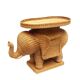 Table basse éléphant en rotin
