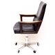 Fauteuil de bureau avec cuir noir
