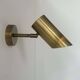 Vintage adjustable wall light, solid perforated brass, France 1960