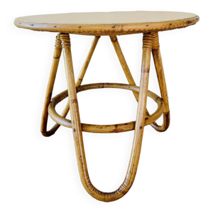 Table d'appoint en bambou - rotin