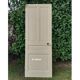 Eight old communication doors, solid and glazed, made of solid wood.