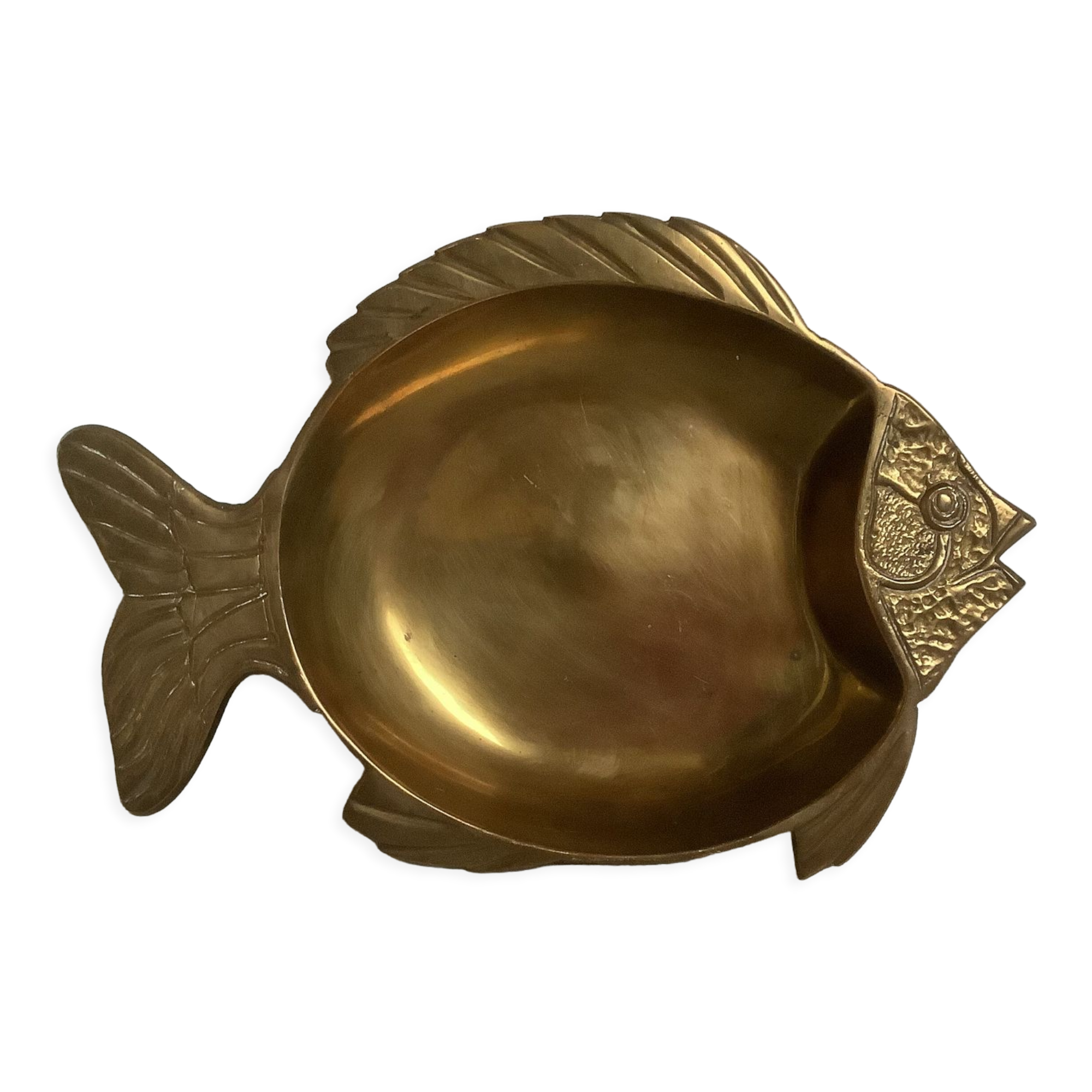 Empty brass fish bag