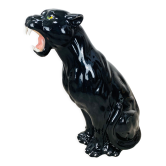 Black panther in ceramic floor 76 cm