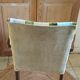 Fauteuil bridge des années 50 en patchwork de velours polychrome