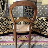 Suite of 8 Louis Philippe straw chairs