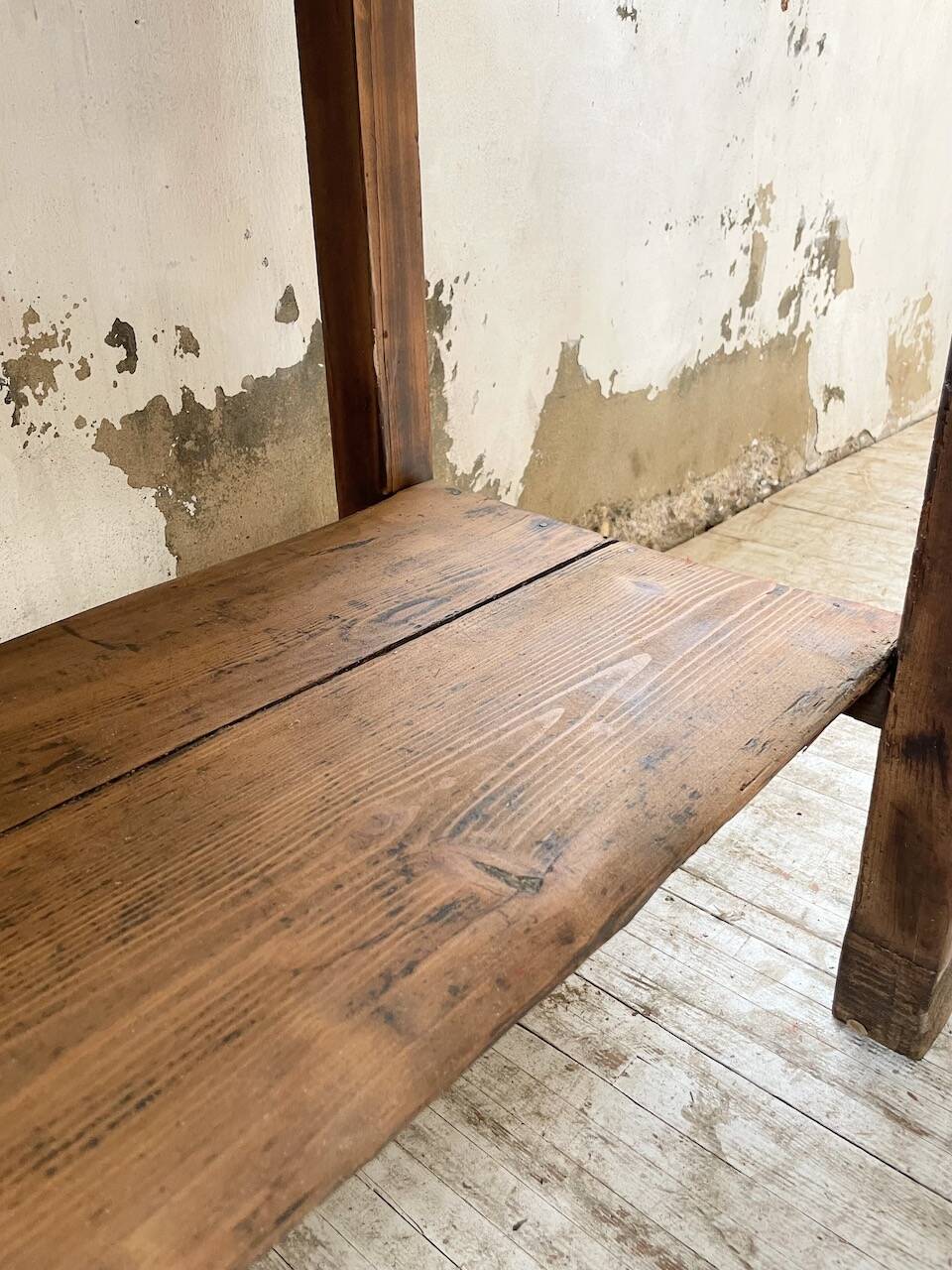 Drapery console table in pine