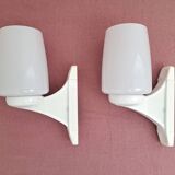 Pair of Grosfillex space age design night light or bathroom wall lamps