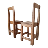 Chaises anciennes en noyer massif