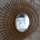 Mirror rattan ortf model years 50-60 - 63x80cm