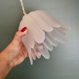 Vintage frosted glass tulip pendant light