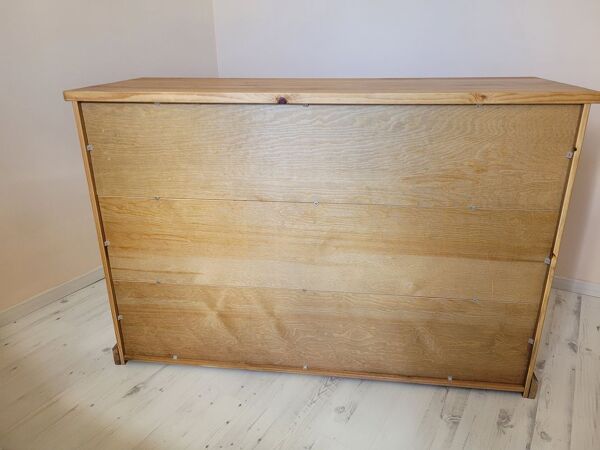 Grande commode 7 tiroirs en pin massif – Style Rustique / Apothicaire