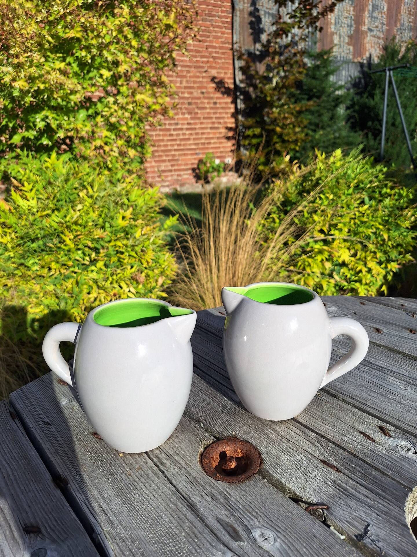 Pair of ceramic jugs Keramos Sèvres