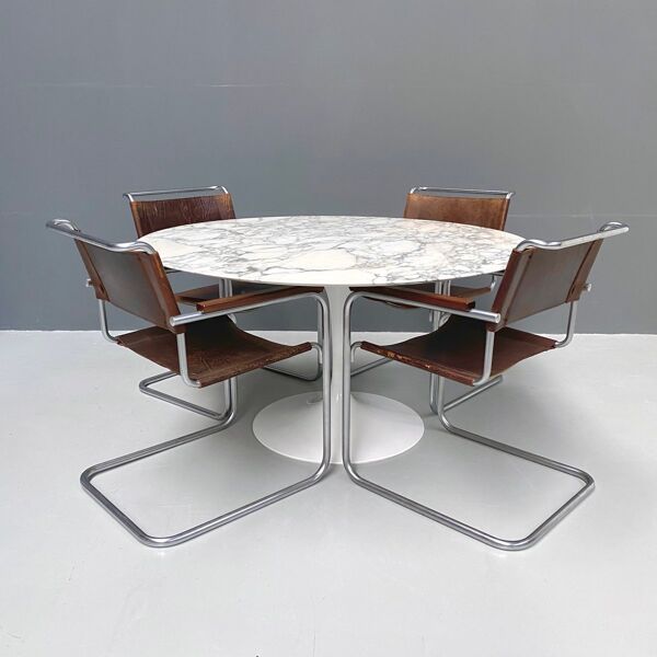 Table de salle à manger en marbre Aresbescato par Eero Saarinen pour Knoll