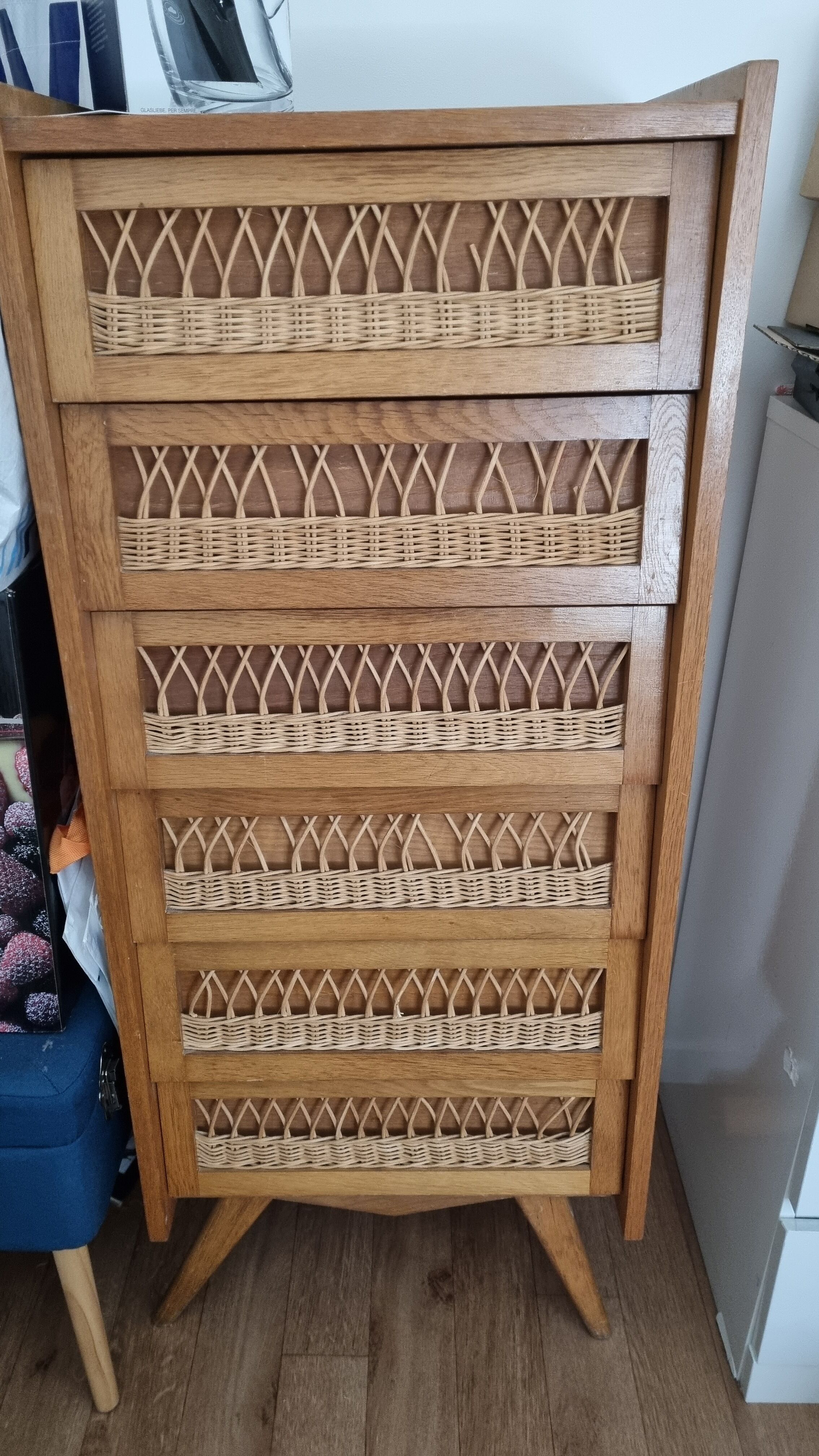 Chiffonnier osier vintage