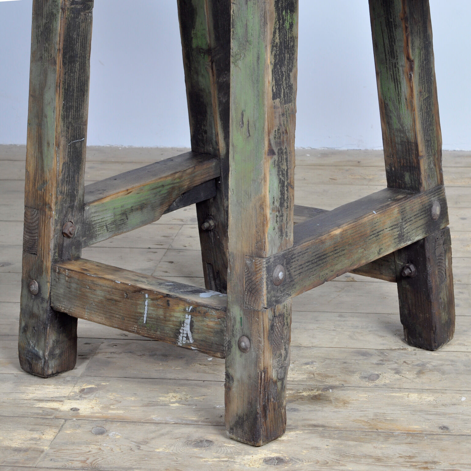Industrial wooden worktable, 1950's