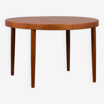 Danish round teak extension dining table attr. to Kai Kristiansen, 1960s