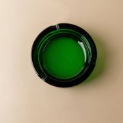 Emerald Green Glass Ashtray, Minimal Mid-Century Italian Design, 1970s Vintage Table Decor