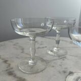 Set of 4 vintage stemmed glasses