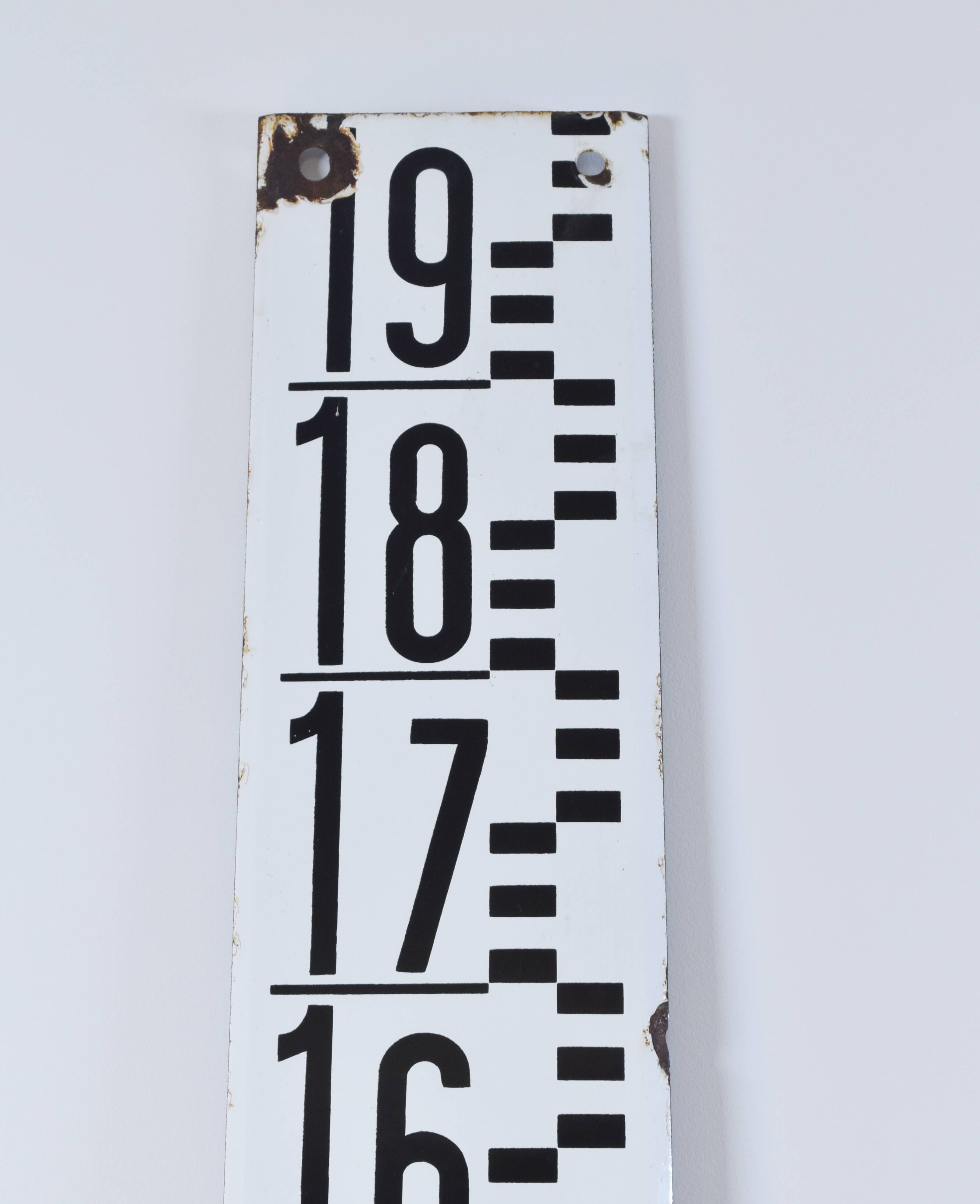 Old enamelled flood ladder