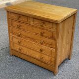 Scandinavian chest of drawers with 6 wooden drawers