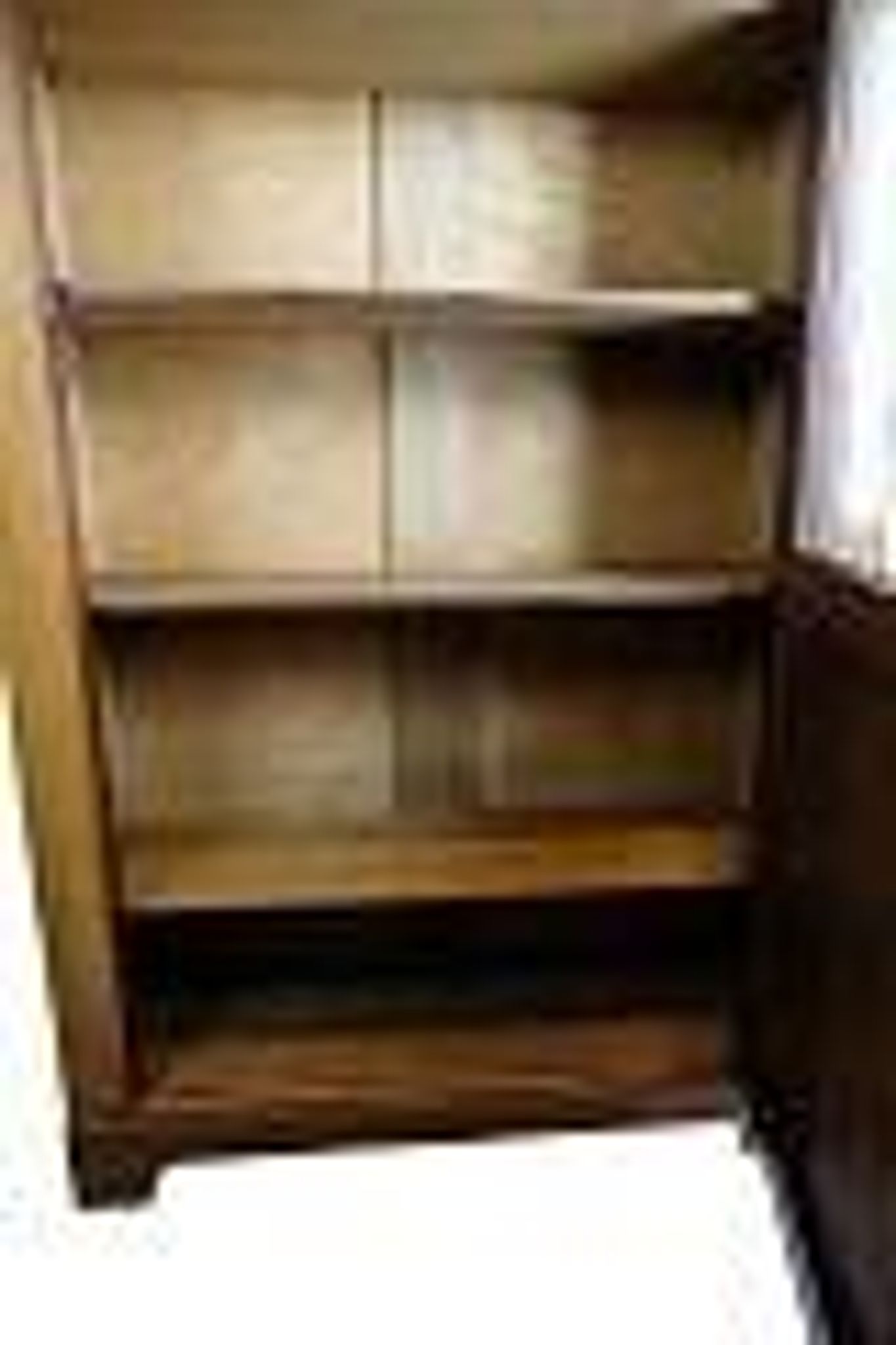 Antique display cabinet with adjustable shelves - Mahogany - Hand polished - 1920s