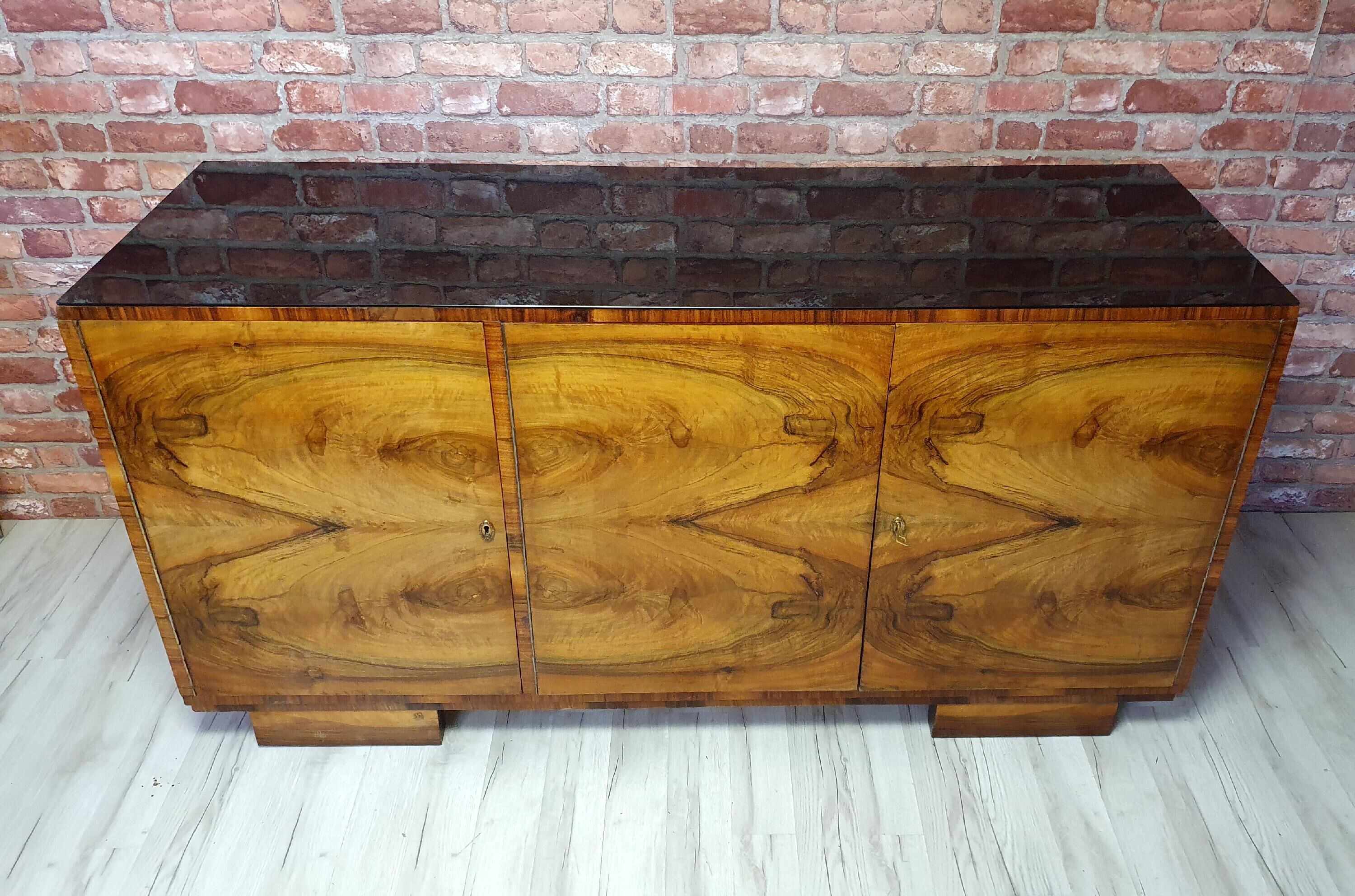 Renovated sideboard mid century, art deco, 1960s Poland