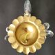 Set vergoldet Wandlampe Murano Kristall