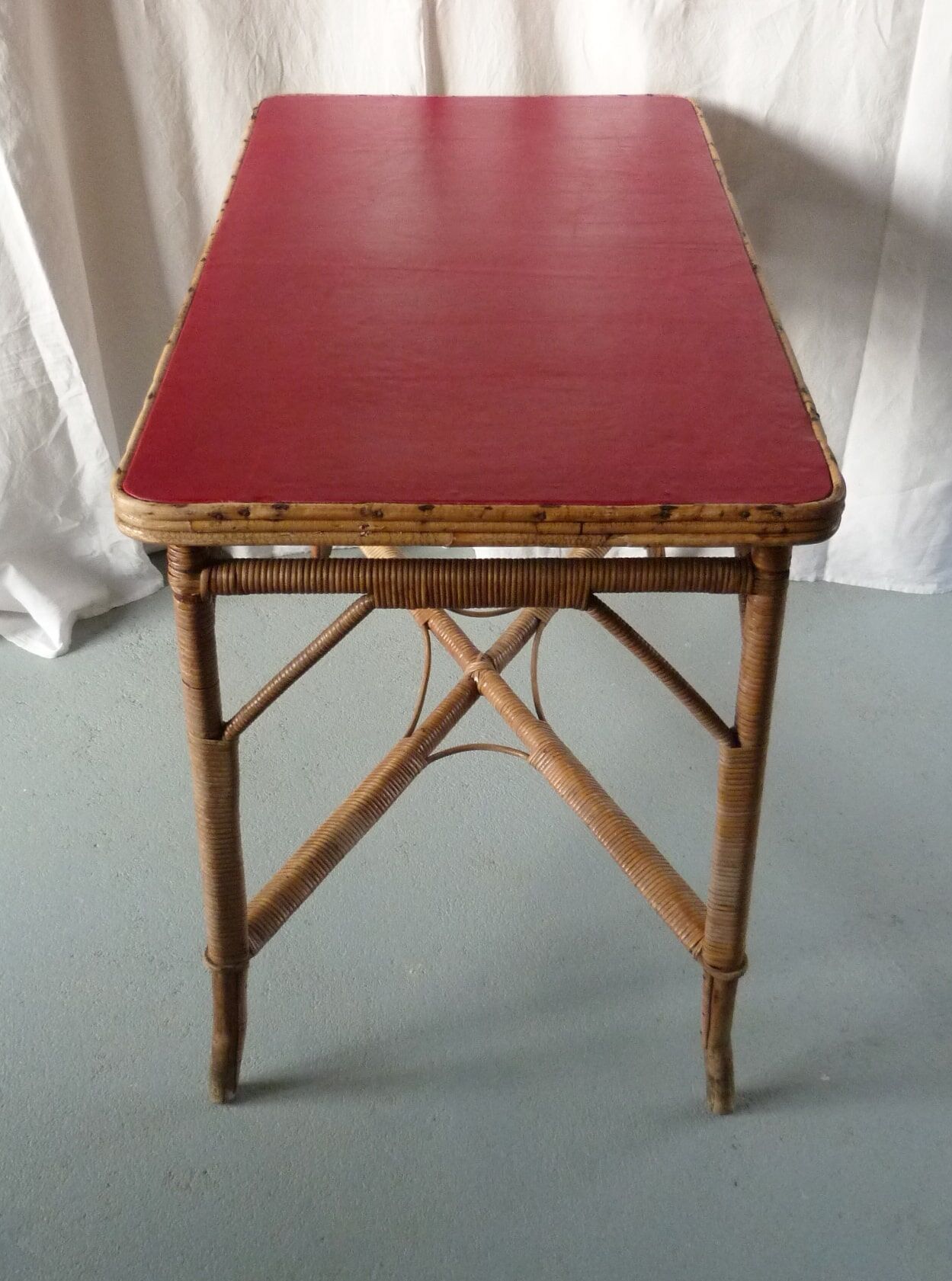 Bamboo and leather console