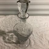 Chiseled crystal vintage wine decanter
