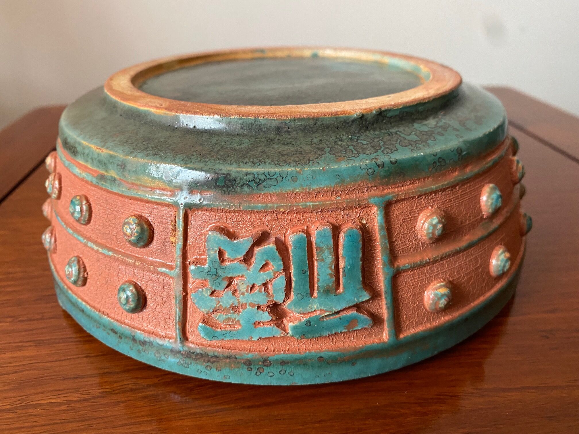 Ethnic ashtray candle holder