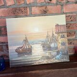 Tableau huile signé christy