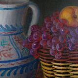 'Cestas de Frutas' (Basket of fruit) Oil on canvas signed Ignacio Besga