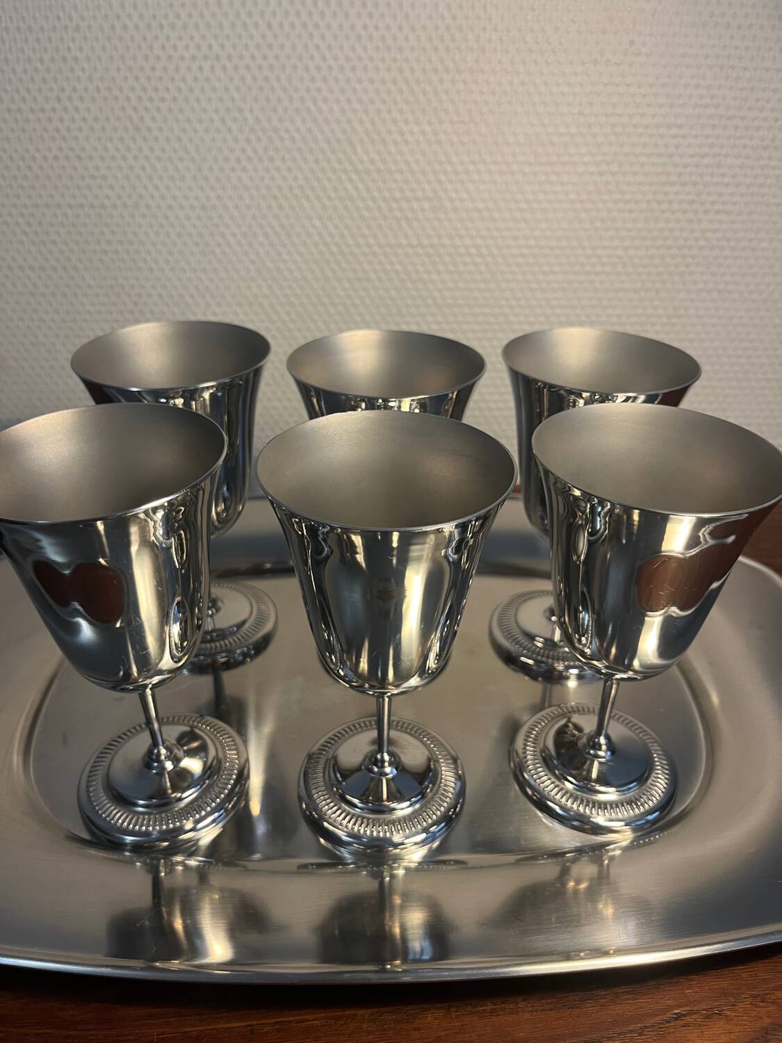 Letang Remy serving tray and ice cream sorbet flute cup