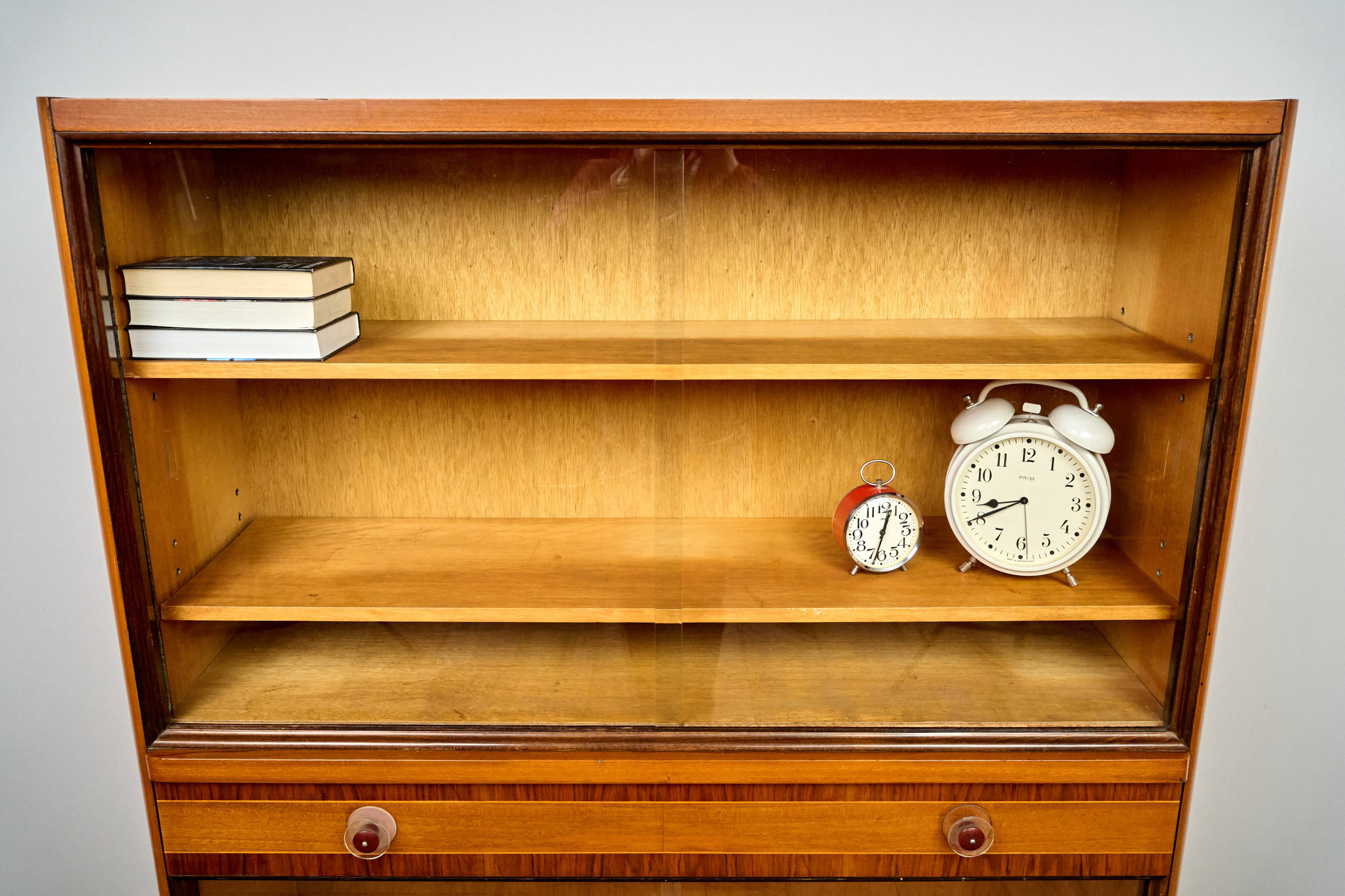 Art Deco Bookshelf, 1960s, Czechoslovakia