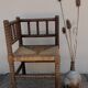 Corner chair/stool in turned and mulched wood, early XXth