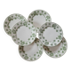 6 flat plates made of ironstone Sarreguemines 'Geranium'