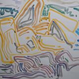 Peter PFOSI (1913-2004) "Landscape" Watercolor monogrammed and dated 1987